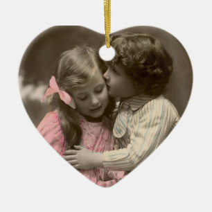 Sweet Love Couple's gepersonaliseerd Keramisch Ornament