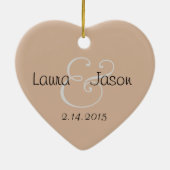 Sweet Love  Couple's gepersonaliseerd Keramisch Ornament (Achterkant)