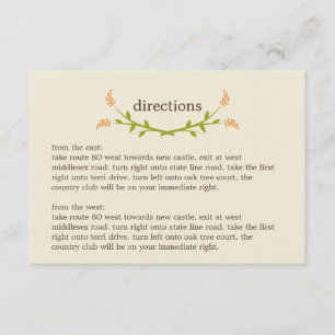 Sweet Love Directions Card Informatiekaartje