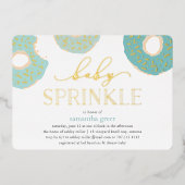 Sweet Love | Donut Baby Sprinkle Folie Uitnodiging (Voorkant)