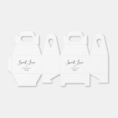 Sweet Love Elegant Zwart-wit bruiloft Bedankdoosjes (Uitgevouwen)