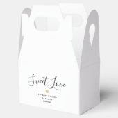 Sweet Love Elegant Zwart-wit bruiloft Bedankdoosjes (Geopend)