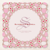Sweet Love Hearts Lace Special Event Kartonnen Onderzetters (Voorkant)