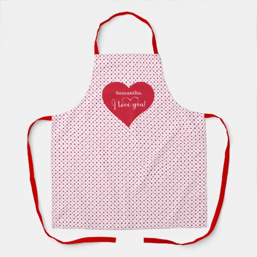 Sweet Love Hearts Personalized Gift for Husband  Schort (Voorkant)