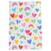 Sweet Love Hearts Rainbow Stars Valentijn Medium Cadeauzakje (Achterkant)