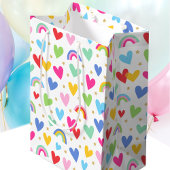 Sweet Love Hearts Rainbow Stars Valentijn Medium Cadeauzakje