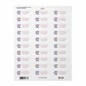 Sweet Love Kitten Return Address Labels (Full Sheet)