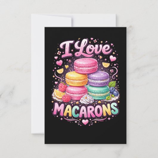 Sweet Love Macarons Bedankkaart (Voorkant)