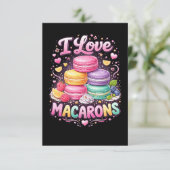 Sweet Love Macarons Bedankkaart (Staand voorkant)