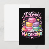 Sweet Love Macarons Bedankkaart (Voorkant / Achterkant)