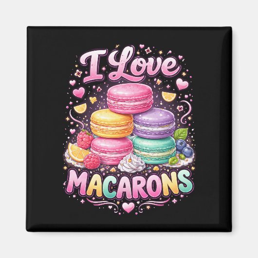 Sweet Love Macarons Magneet (Voorkant)