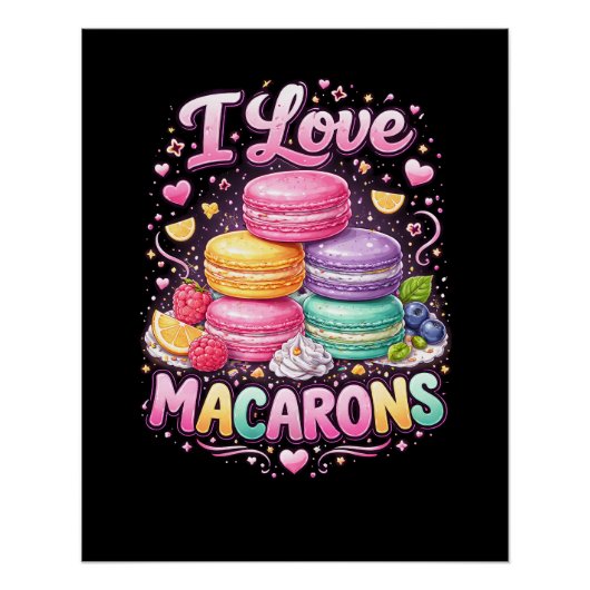 Sweet Love Macarons Perfect Poster (Voorkant)