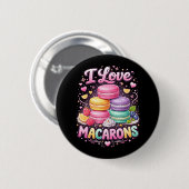 Sweet Love Macarons Ronde Button 5,7 Cm (Voorkant /achterkant)