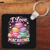 Sweet Love Macarons Sleutelhanger (Achterkant)