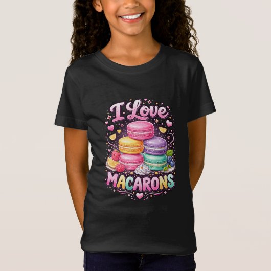 Sweet Love Macarons T-shirt (Voorkant)