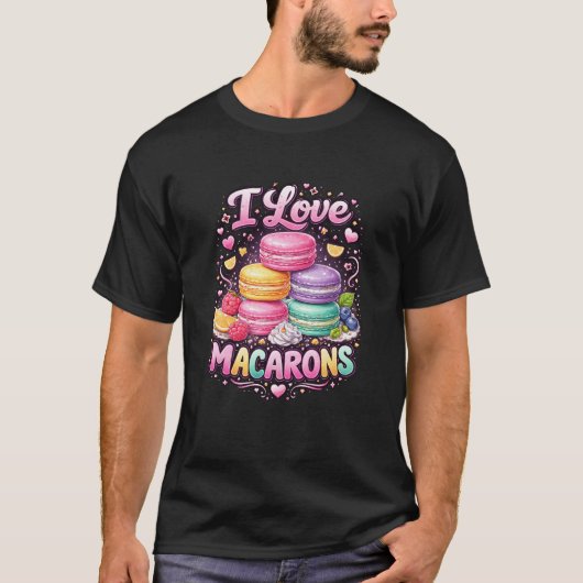 Sweet Love Macarons T-shirt (Voorkant)
