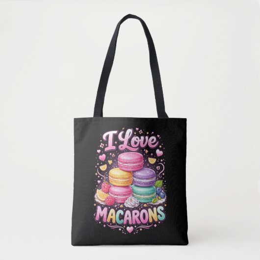Sweet Love Macarons Tote Bag (Voorkant)