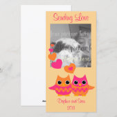 Sweet Love Owls Feestdagenkaart (Voorkant / Achterkant)