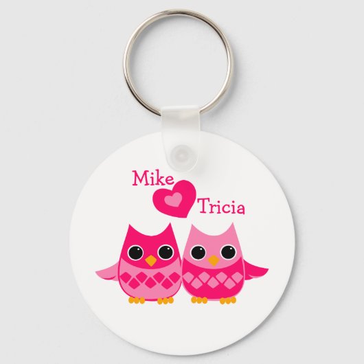 Sweet Love Owls Sleutelhanger (Voorkant)