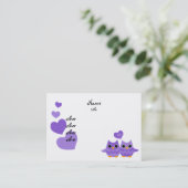 Sweet Love Owls Visitekaartje (Staand voorkant)