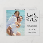 Sweet Love Photo Save the Date Briefkaart (Voorkant / Achterkant)