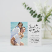 Sweet Love Photo Save the Date Briefkaart (Staand voorkant)