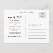 Sweet Love Photo Save the Date Briefkaart / Goud (Achterkant)