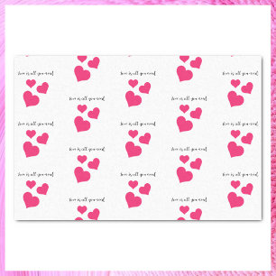 Sweet Love Pink Hearts Tissuepapier
