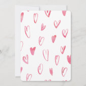 Sweet "LOVE" Pink Waterverf Valentijnsdag Kaart (Achterkant)