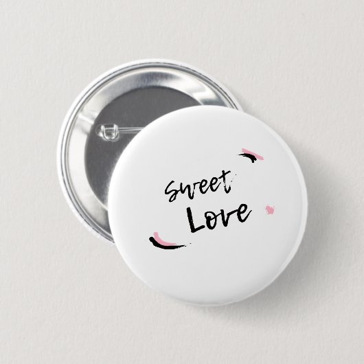 Sweet Love Ronde Button 5,7 Cm (Voorkant /achterkant)