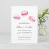 Sweet Love | Roze Macaron Bridal Shower Kaart (Staand voorkant)