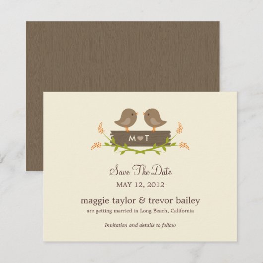 Sweet Love Save the Date Notice (Voorkant / Achterkant)