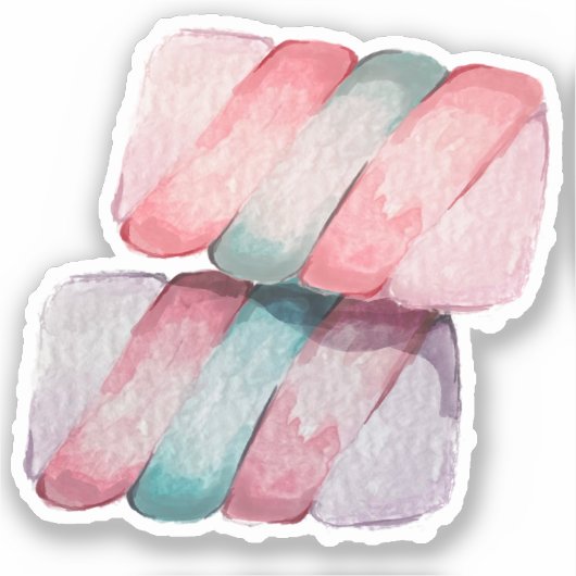 Sweet Love Snoep Marshmallow Sticker (Voorkant)