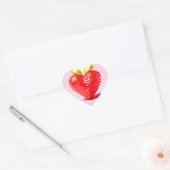 Sweet Love Strawberry – Hartvormig liefdessymbool Hart Sticker (Envelop)