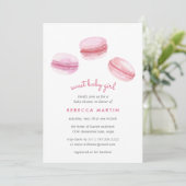 Sweet Love | Uitnodiging tot Baby shower van Roze  (Staand voorkant)