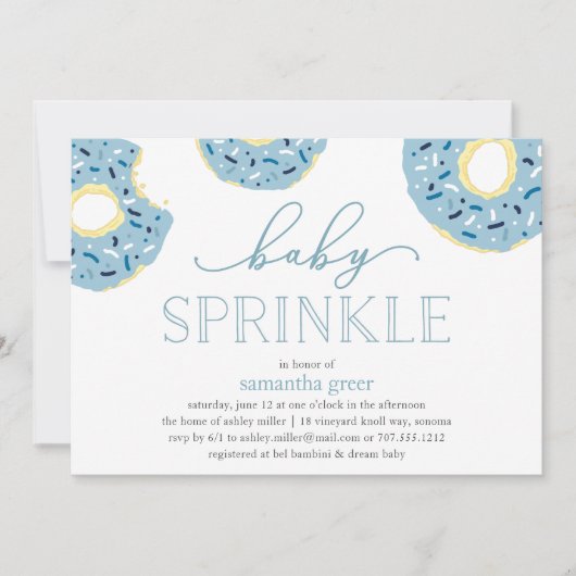 Sweet Love | Uitnodiging voor Baby Sprinkle (Voorkant)