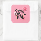 Sweet Love Valentijn Typografie | Sticker Seal (Tas)
