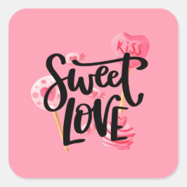 Sweet Love Valentijn Typografie | Sticker Seal