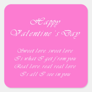 Sweet love Valentijnsdag Vierkante Sticker