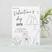 Sweet Love Valentine’s Day Event Party Kaart (Staand voorkant)