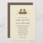 Sweet Love Wedding Invitation Kaart (Voorkant / Achterkant)