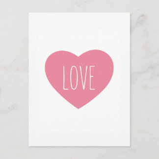 Sweet lovely pink heart love briefkaart