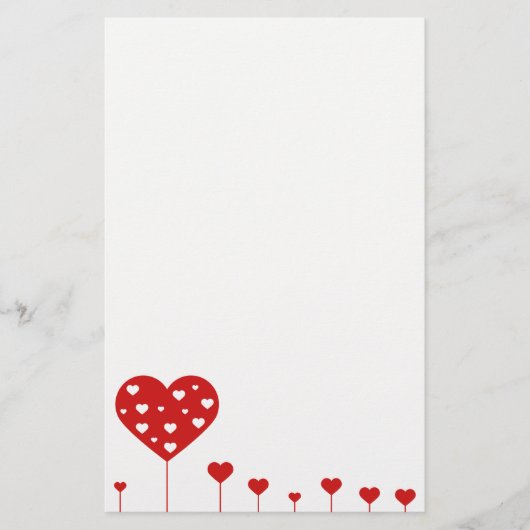 Sweet Lovely Romantic Hearts Briefpapier (Voorkant)