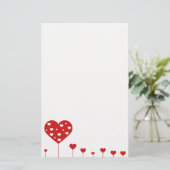 Sweet Lovely Romantic Hearts Briefpapier (Staand voorkant)