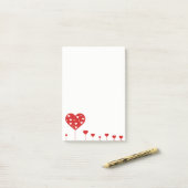 Sweet Lovely Romantic Hearts Post-it® Notes (Op bureau)
