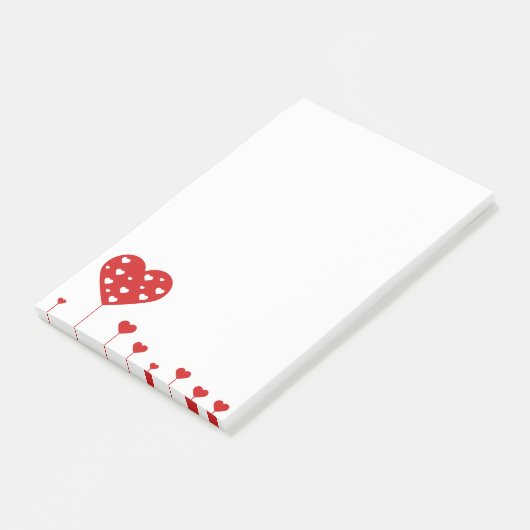 Sweet Lovely Romantic Hearts Post-it® Notes (Schuin)