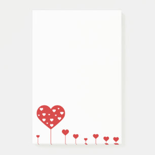 Sweet Lovely Romantic Hearts Post-it® Notes