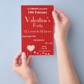 Sweet Lovely Romantic Hearts Valentijnsdag Flyer (Hand)