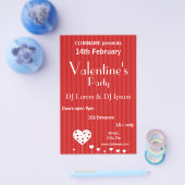Sweet Lovely Romantic Hearts Valentijnsdag Flyer (Enkel)