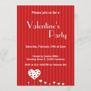 Sweet Lovely Romantic Hearts Valentijnsdag Party Kaart